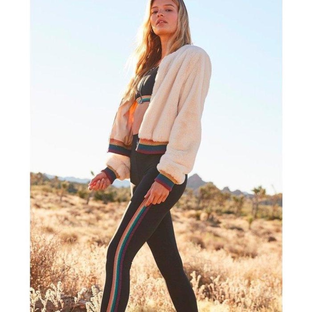 Spiritual Gangster Faux Fur Bomber Jacket